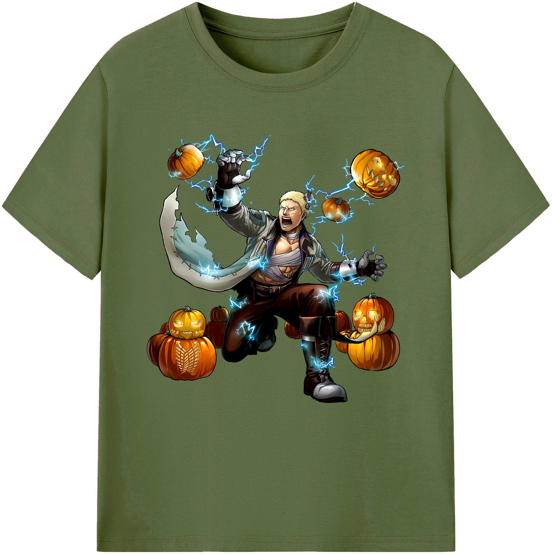（画像用） 進撃の巨人 ライナー・ブラウン Attack on Titan Reiner Braun 綿100％半袖Tシャツ（フロントプリント）
